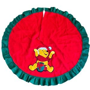 Vintage Winnie The Pooh Felt Christmas Tree Skirt